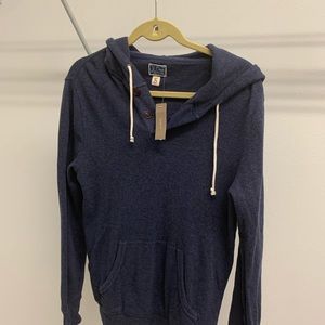 New navy fleece hoodie